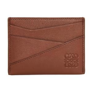 LOEWE Кожаный картхолдер для мужчин в темно-коричневом цвете