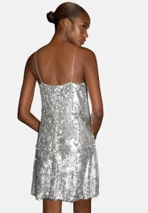 Подростковое коктейльное платье/вечернее платье Mango Kids, Silver-Coloured