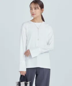 Хлопковая футболка с длинными рукавами и манжетами из трикотажа с изображением медведя Suite L, цвет Ivory [002]