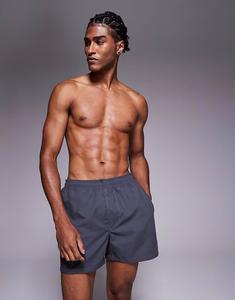 Короткие шорты для плавания ASOS DESIGN серого цвета