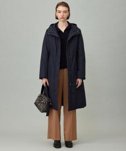 Длинное пуховое пальто с капюшоном ADS