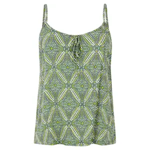 Протестная стальная блузка без рукавов-спагетти Protest, зеленый