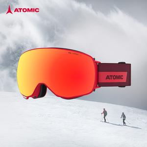 Atomic Лыжные очки для мужчин и женщин, сферические защитные очки, REVENT QSTEREO, красные