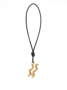 Кожаное ожерелье с подвеской-знаком зодиака Jil Sander, золотистый