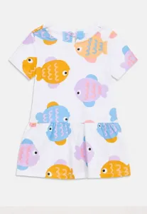 Детское платье, трикотажное платье Stella Mccartney Kids, White/Multi-Coloured