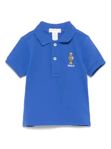 Рубашка поло из ткани пике POLO RALPH LAUREN KIDS, синий