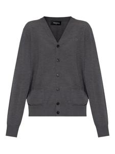 DSQUARED2 кардиган с застежкой на пуговицы и V-образным вырезом, серый