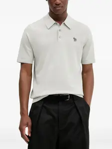 Поло с нашивкой-зеброй PS Paul Smith, серый