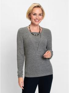 Свитер букле цвета серого камня в крапинку WITT WEIDEN