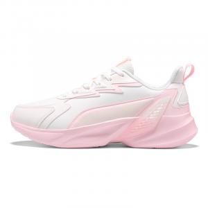 361° Кроссовки женские, белые, розовые, с противоскользящей подошвой и износостойким верхом