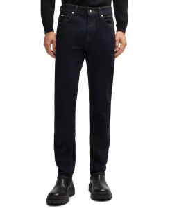 Мужские джинсы Slim-Fit из эластичного денима Hugo Boss, синий