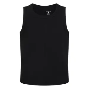 Детская и женская ребристая майка 7-20 Layer 8, черный