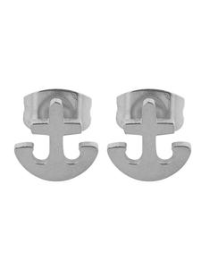 Adeliás Серьги унисекс - серьги-гвоздики из нержавеющей стали серебристого цвета