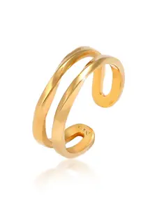 Elli Кольцо из серебра 925 пробы с золотым покрытием