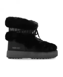 Снежные ботинки mb ltrack с искусственным мехом wp Moon Boot, черный