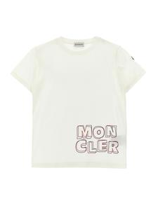 Футболка с логотипом Moncler Enfant, белый