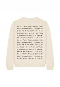 Толстовка IMPOSSIBLE BACK PRINT UNISEX Mira Paris, кремовый