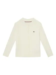 Кардиган на пуговицах с вышитым логотипом Tommy Hilfiger, нейтральный