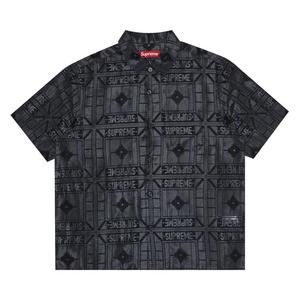 Рубашка Supreme Tray Jacquard Short-Sleeve Shirt, черный