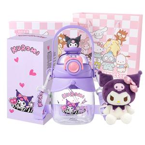 Кружка пластиковая Kuromi Cinnamoroll 750 мл Sanrio, Kuromi Water Cup+Box+Large Doll