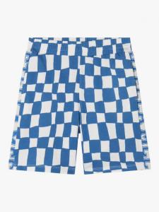 Детские шорты из хлопка с логотипом в клетку Stella McCartney Kids, Blue/White