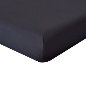 Простыня на резинке Homescapes, 140x190 см, черный