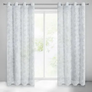 Штора AMBER, светло-серая, черно-серая, белая, 140x250 см, люверсная Eurofirany