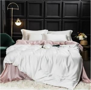 KYTGFH Комплект постельного белья из шелка зеленый и серый