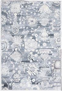 Ковер SAFAVIEH, 122 x 183 см, Glamour Collection Grey/Ivory GLM569G ручной работы из премиального вискозы для гостиной, столовой, спальни