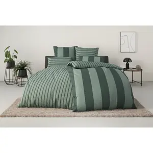 Двустороннее постельное белье для домашнего дела «Сари размером 135х200, 155х220 или 200х200 см», различного качества, морское постельное белье с двусторонним видом Home Affaire, зеленый