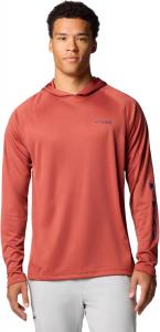 Терминал такл сан худи для мужчин Columbia, отводящий влагу, Dusty Crimson/Nocturnal Logo