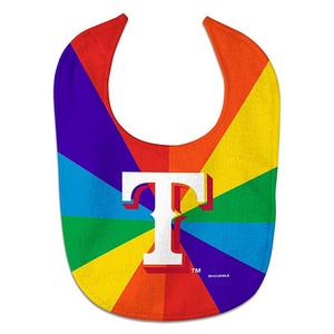 Слюнявчик Texas Rangers Rainbow для новорожденных и младенцев Wincraft