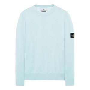 Свитер STONE ISLAND Soft Cotton Crewneck Knit 'Aqua', синий