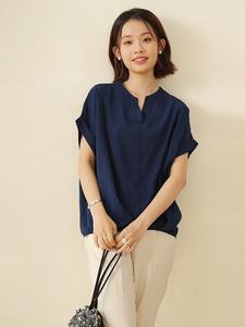 Женские блузки, топы с коротким рукавом Doux Belle, цвет Navy