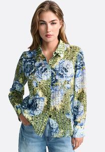 Блуза Rich & Royal Button-down blouse, Urban Lime/Light Green