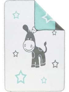 Erwin Müller Детское одеяло из жаккардовой хлопчатобумажной ткани мятно-серого цвета