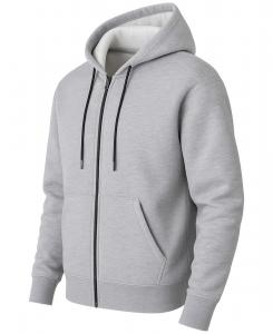 Мужская толстовка на молнии из сверхплотного флиса Blue Ice, Heather Gray