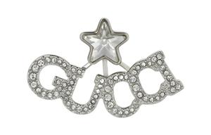 Серьга с логотипом Single Earring GUCCI, серебро