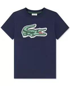 Футболка с коротким рукавом Big Boys Cotton Puff Lacoste, синий