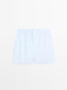 Боксеры с принтом Micro-Check Massimo Dutti, Sky Blue