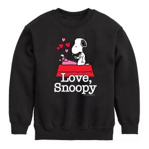Флисовый свитшот Peanuts Love Snoopy для мальчиков 8–20 лет Licensed Character, черный