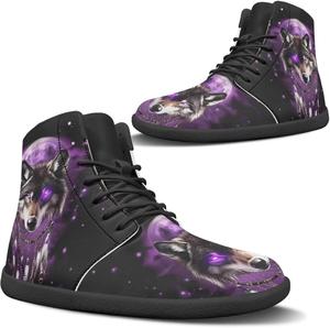 Женские походные кроссовки с узором «Огненная машина», спортивная обувь для активного отдыха, прогулок и бега по тропам Pugasmiru, Purple Dreamcatcher Wolf