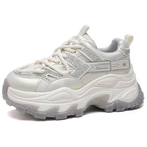 ST&SAT Дышащие массивные кроссовки женские низкие экрю, цвет Ecru