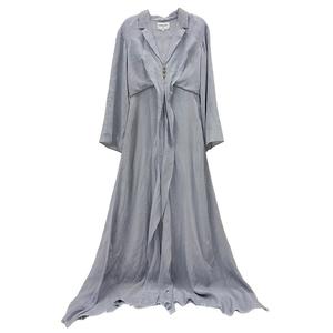 Женское серое платье с длинными рукавами CHANEL, серый