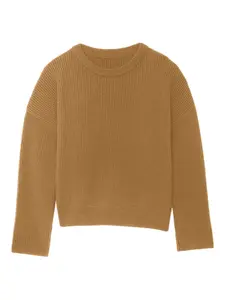 Кашемировый свитер в рубчик Linnea Lund, коричневый