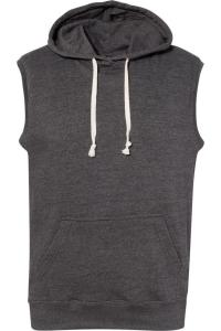 Толстовка без рукавов с капюшоном J. America Triblend, цвет black triblend