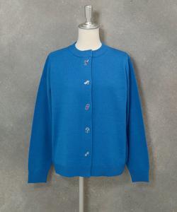 Кардиган из шерстяной смеси с вышивкой в виде пуговиц