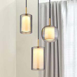 Светодиодный подвесной светильник Globo Lighting Lampigna Typ B, дымчатое стекло / железо - 3-х ламповый