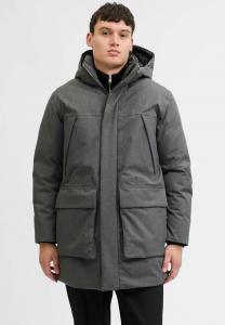 Пальто Jack & Jones PREMIUM Winter coat, Dark Grey Melange/Mottled Dark Grey