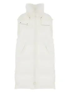 Жилет со съемным капюшоном Yves Salomon, белый